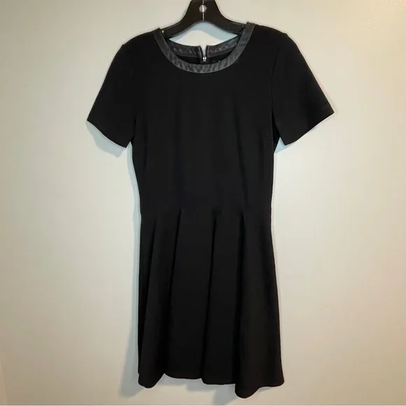 Madewell Black Flirty Dress Leather Collar Small - Picture 3 of 7